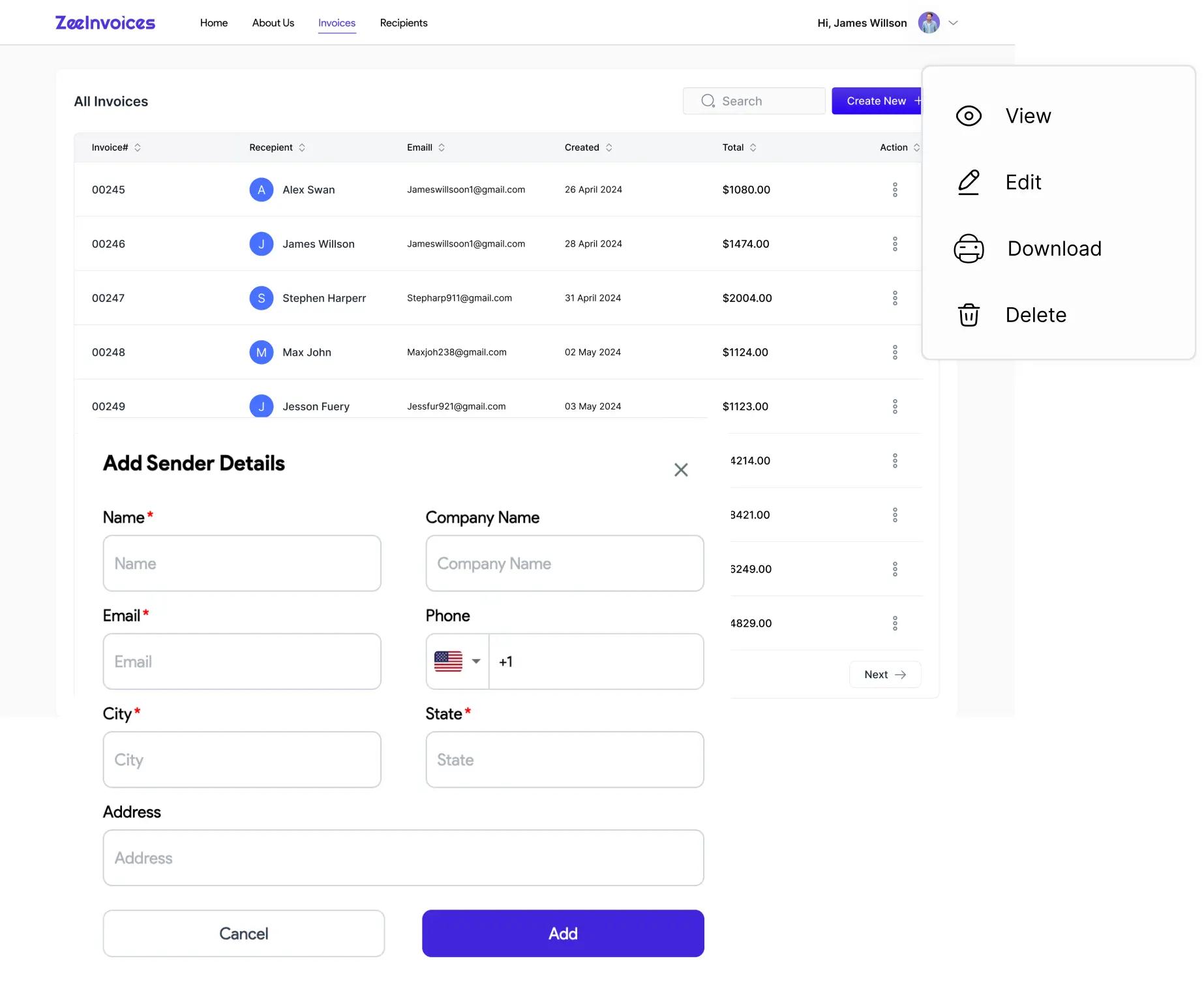 zeeinvoices