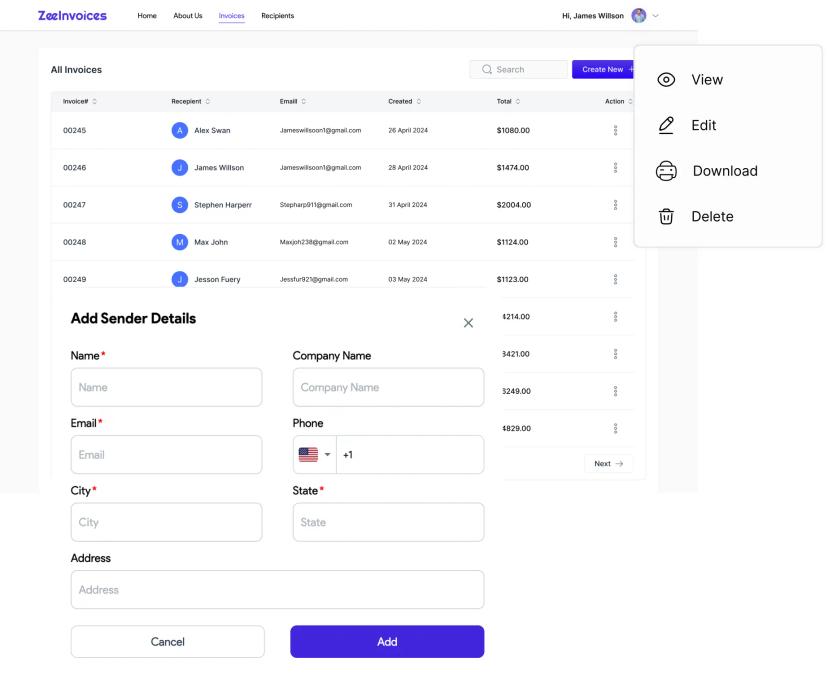 ZeeInvoices: Custom and Smart Invoices Free and Easy